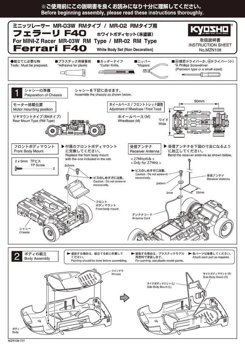 Kyosho MINI-Z Racer MR-02 RM Type User manual Kyosho MINI-Z Racer MR-02 RM Type User manual