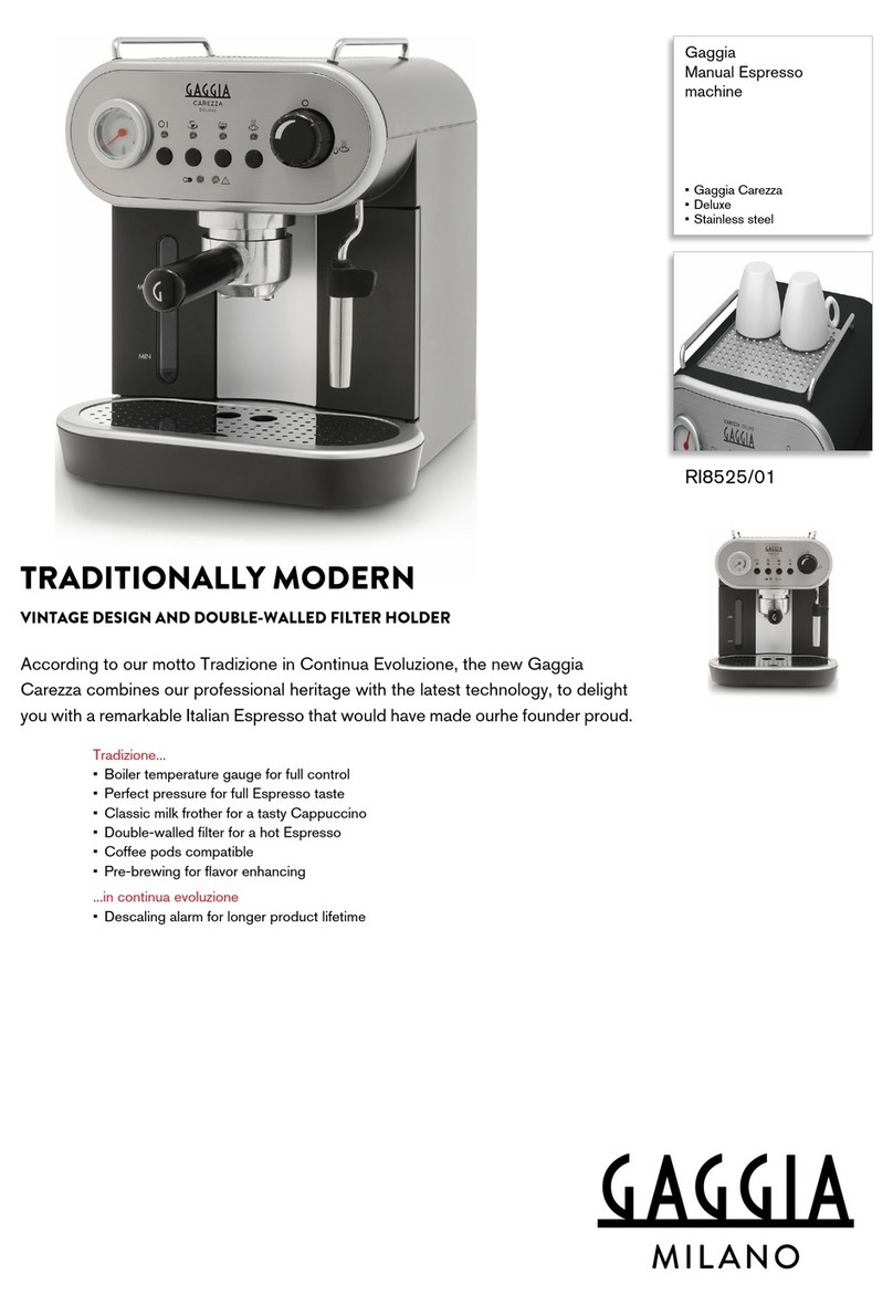 Gaggia CBRIGHT 1 manual&nbsp;