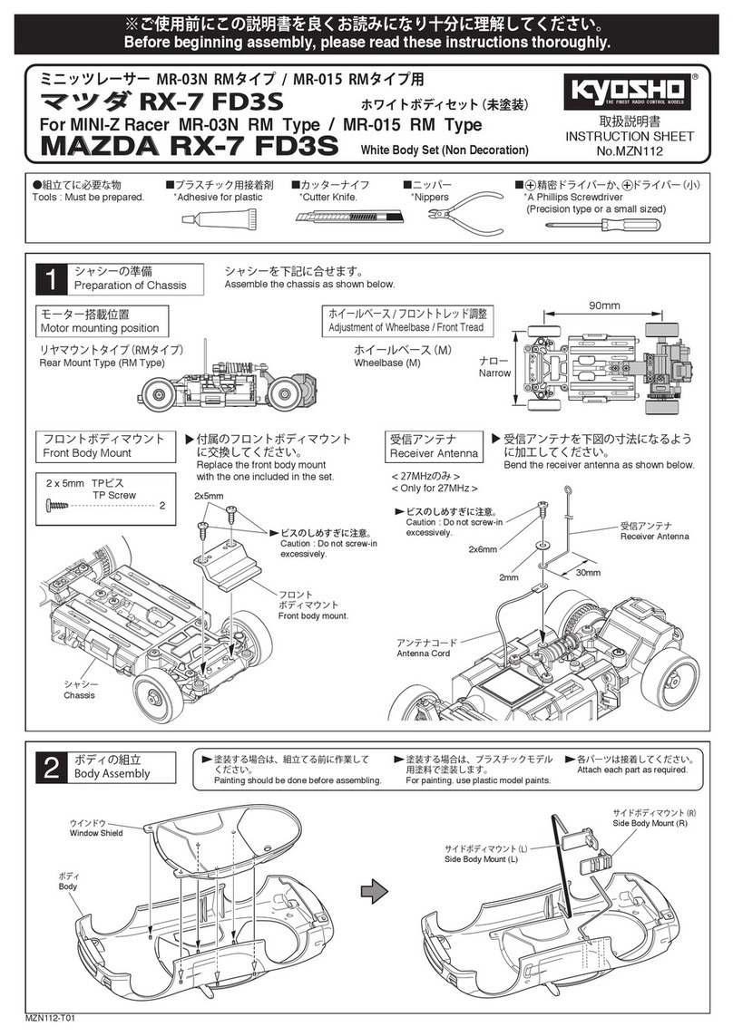 Kyosho Mini-Z Racer MR-03N RM Type User manual Kyosho Mini-Z Racer MR-03N RM Type User manual