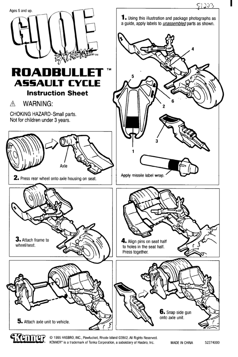 Hasbro G.I.JOE Roadbullet Assault Cycle instruction sheet