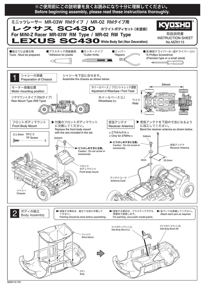 Kyosho MINI-Z Racer MR-02 RM Type instruction sheet