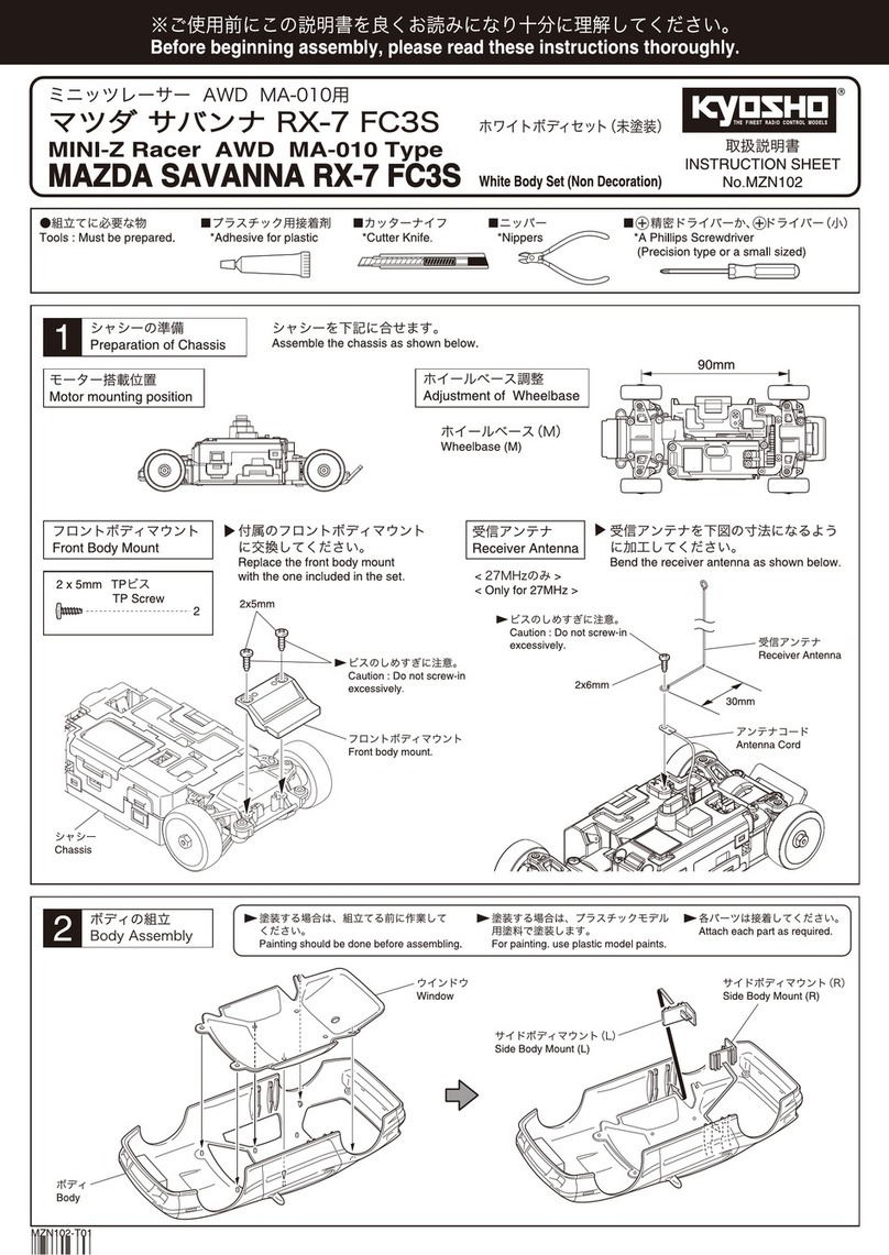 Kyosho MINI-Z Racer AWD MA-010 Type User manual