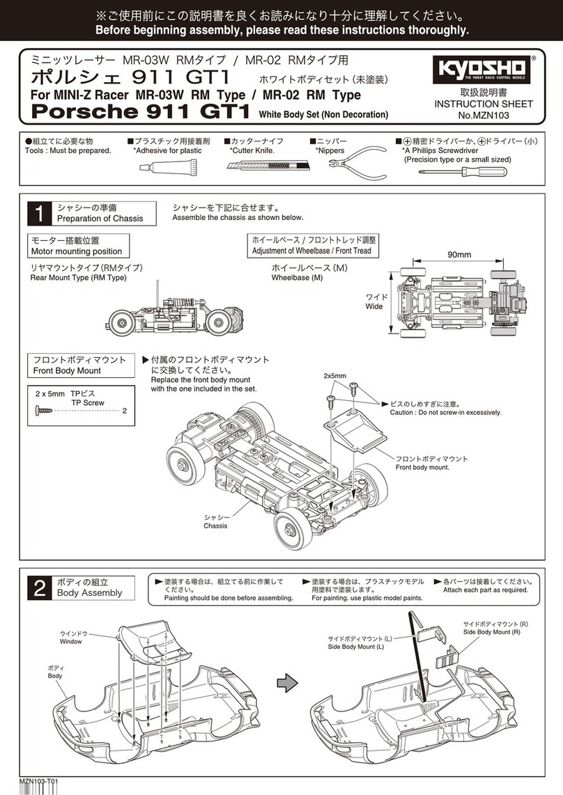 Kyosho MINI-Z Racer MR-02 RM Type User manual Kyosho MINI-Z Racer MR-02 RM Type User manual