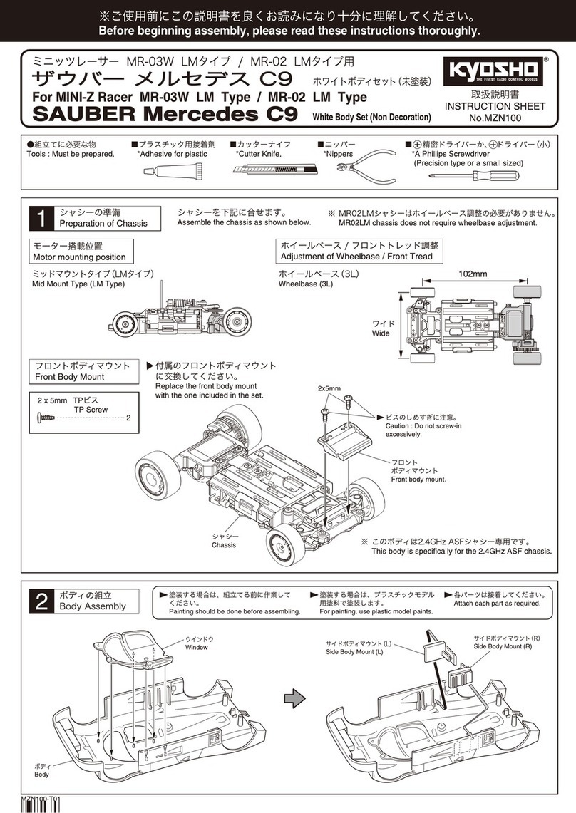 Kyosho MINI-Z Racer MR-02 LM Type User manual Kyosho MINI-Z Racer MR-02 LM Type User manual