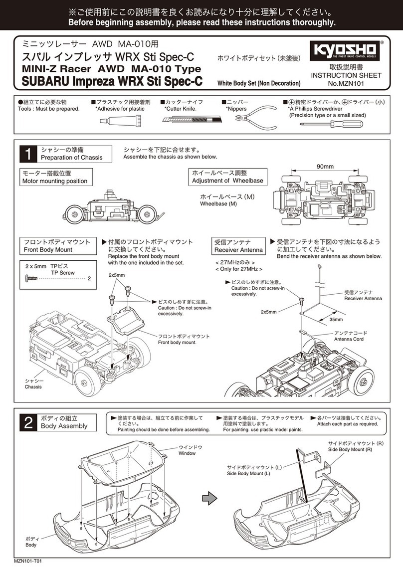 Kyosho MINI-Z Racer AWD MA-010 Type instruction sheet