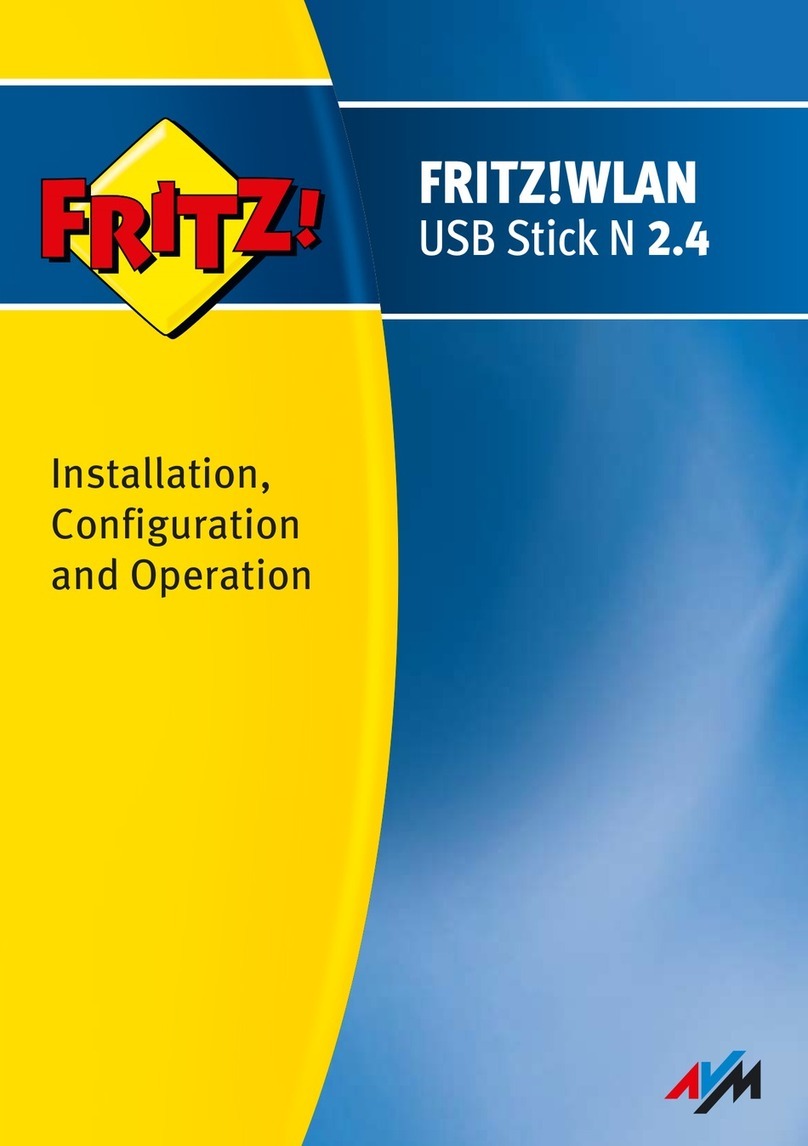 AVM FRITZ!WLAN USB Stick N 2.4 Installation, configuration and operation
