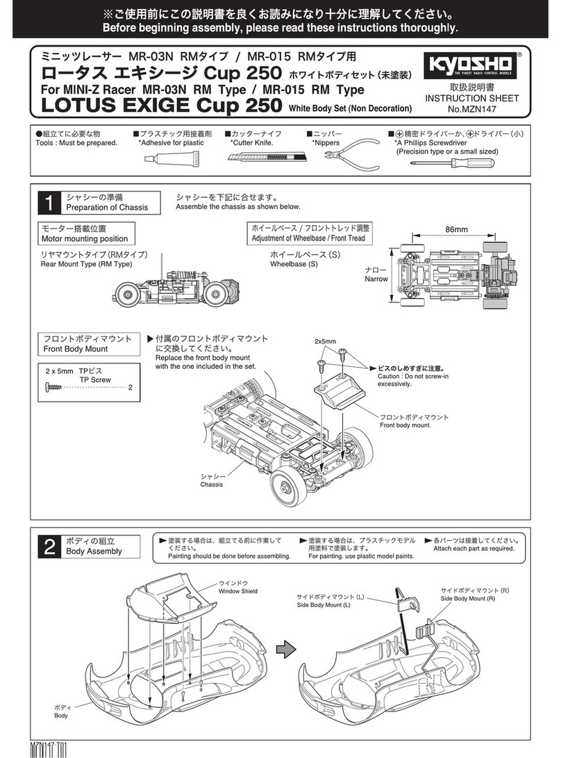 Kyosho Mini-Z Racer MR-03N RM Type instruction sheet
