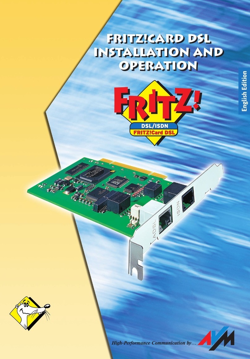 AVM FRITZ!Card DSL Installation and operation AVM FRITZ!Card DSL Installation and operation