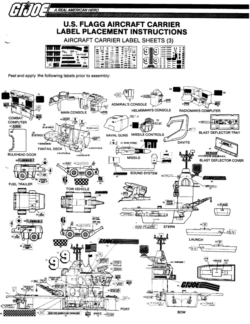 Hasbro G.I.Joe U.S. Flagg Aircraft Carrier instructions