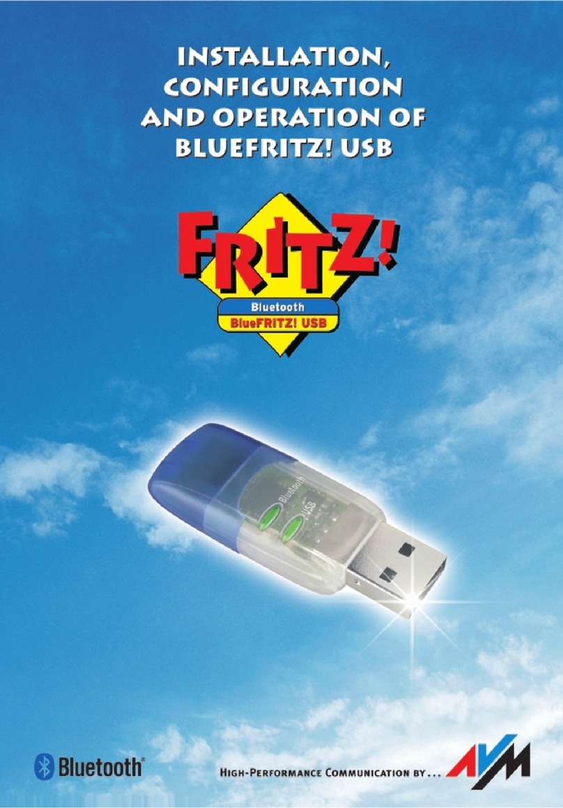 AVM BlueFRITZ! USB Quick guide AVM BlueFRITZ! USB Quick guide