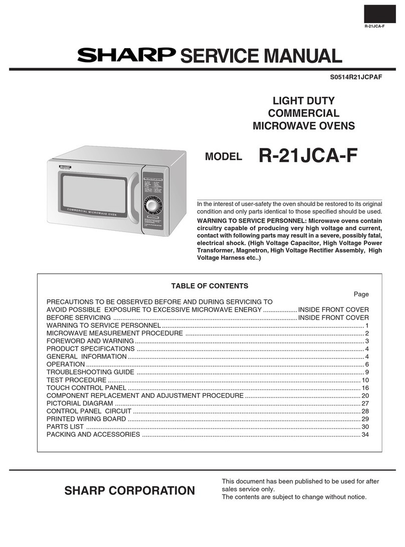 Sharp R-21JCA-F User manual