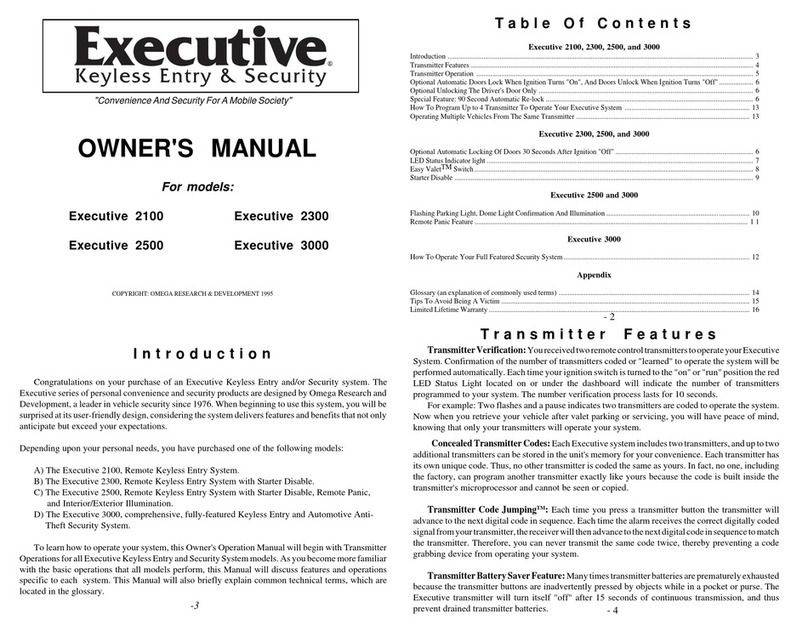 Omega Executive 2300 User manual