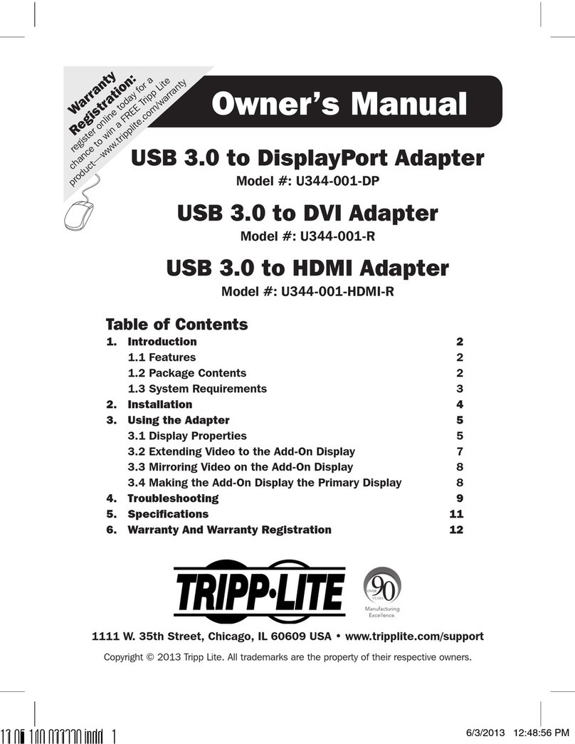 Tripp Lite U344-001-DP User manual