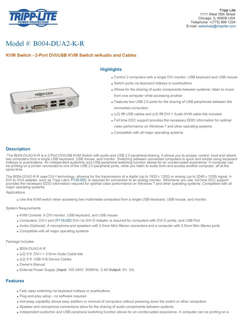 Tripp Lite B004-DUA2-K-R Specifications