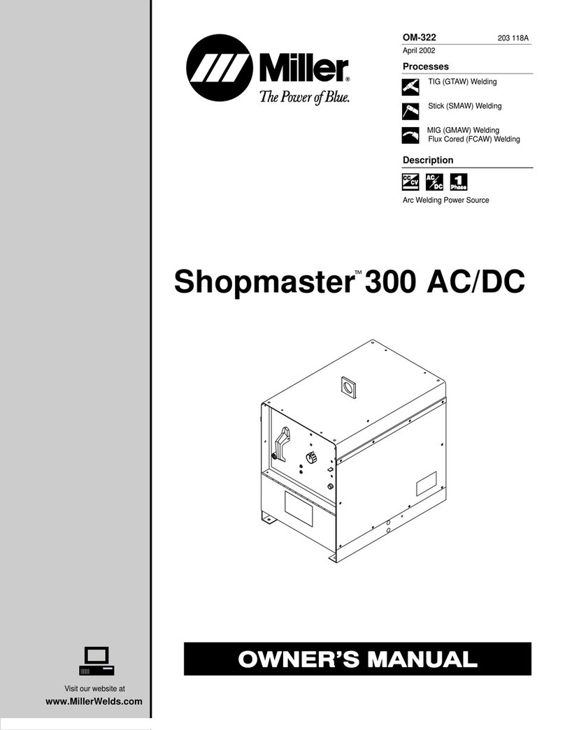 Miller Electric Shopmaster 300 AC/DC owner's manual