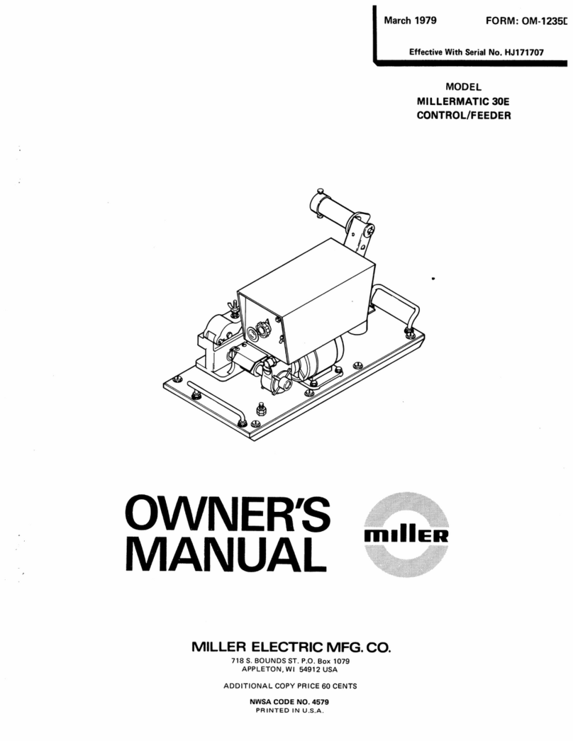 Miller Electric MILLERMATIC 30E CONTROL/FEEDER owner's manual Miller Electric MILLERMATIC 30E CONTROL/FEEDER owner's manual
