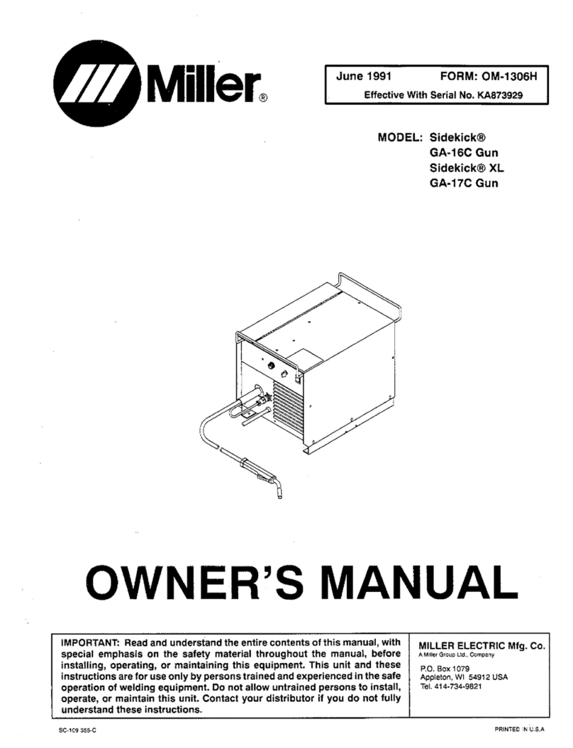 Miller Electric Sidekick GA-16C Gun owner's manual