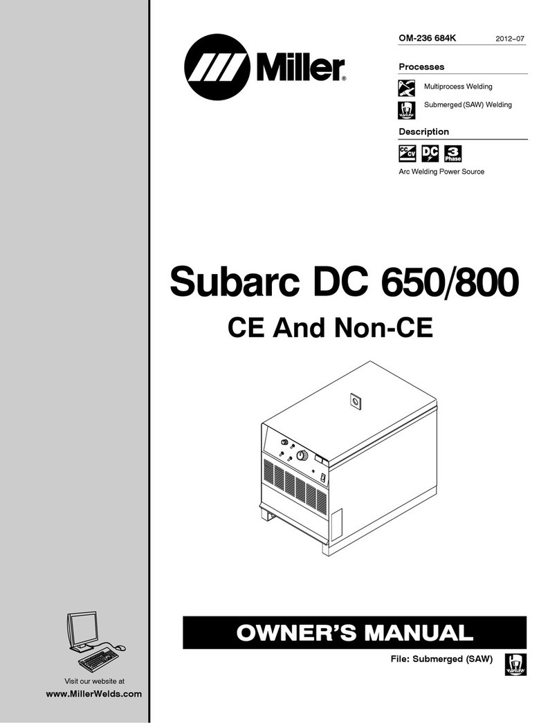 Miller Electric Subarc DC 650 owner's manual Miller Electric Subarc DC 650 owner's manual