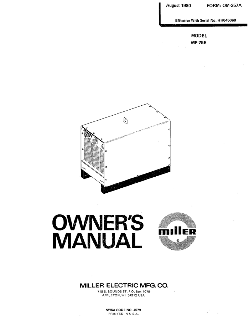 Miller Electric MP-75E owner's manual