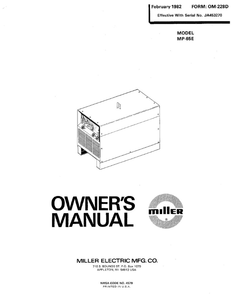 Miller Electric MP-65E owner's manual