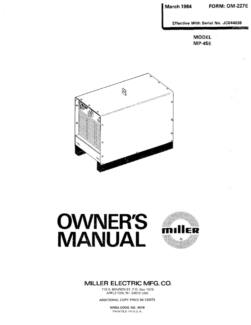 Miller Electric MP-45E owner's manual