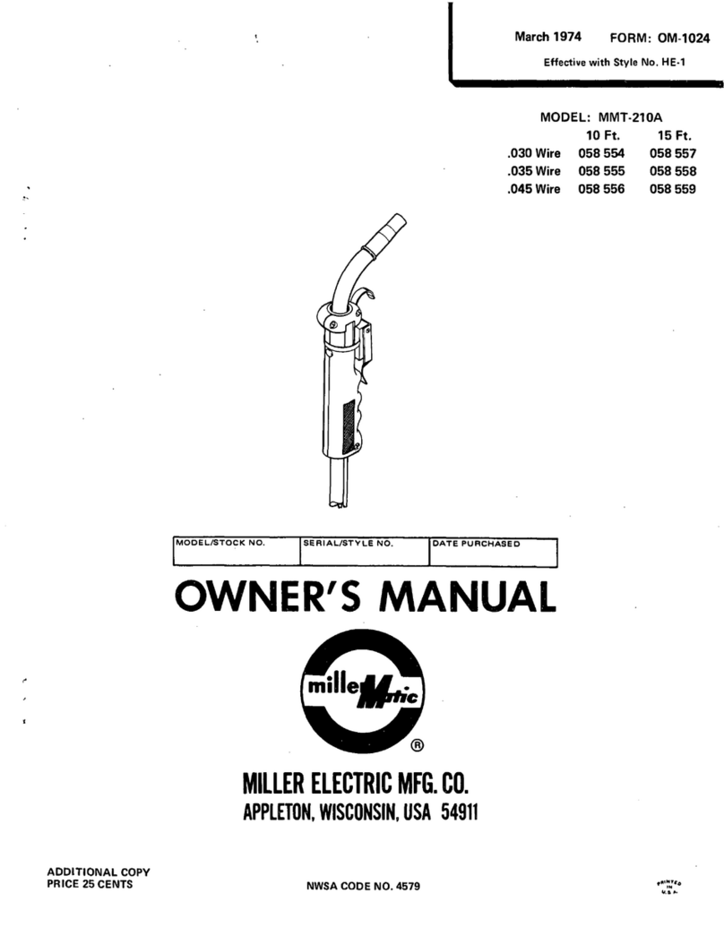 Miller Electric MMT-210A User manual