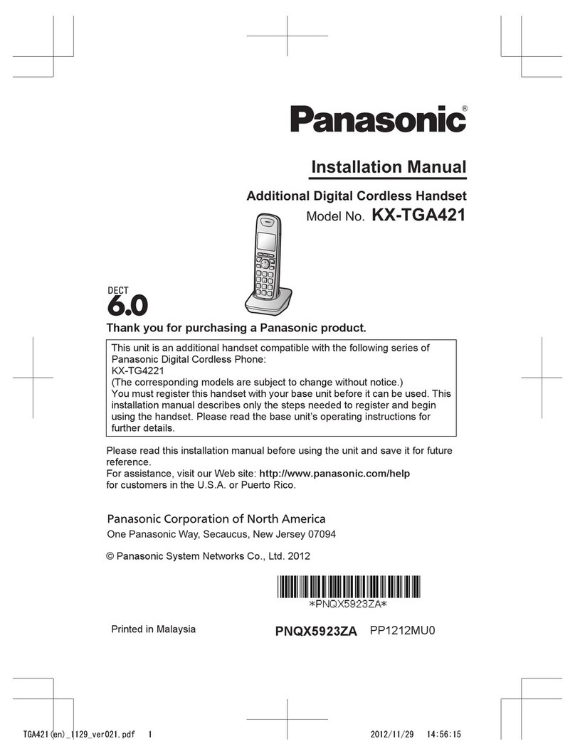 Panasonic KX-TGA421 User manual