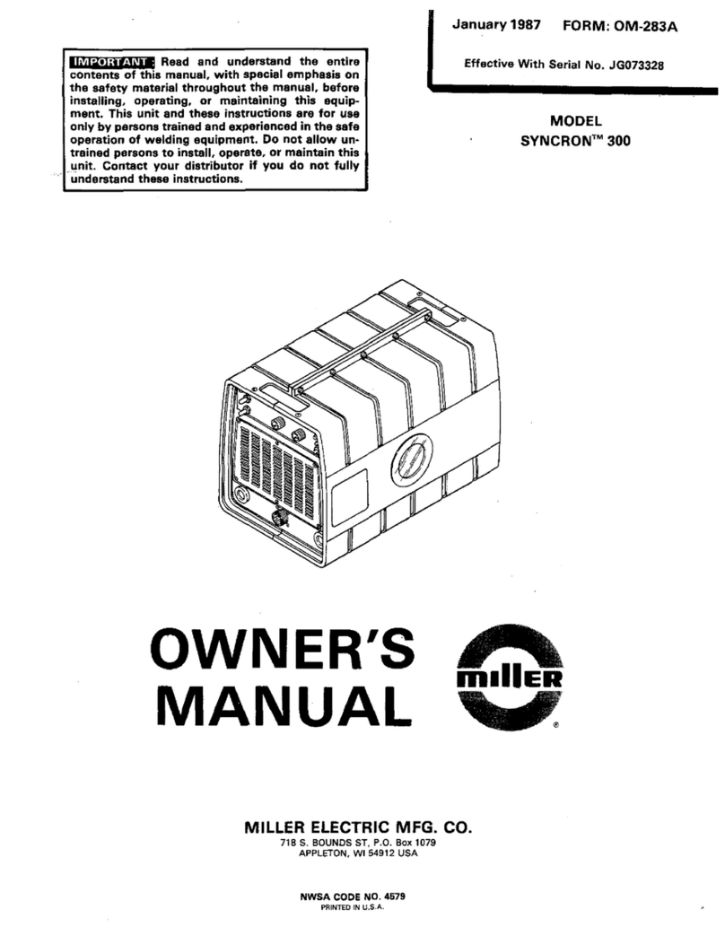 Miller Electric SYNCRON 300 owner's manual