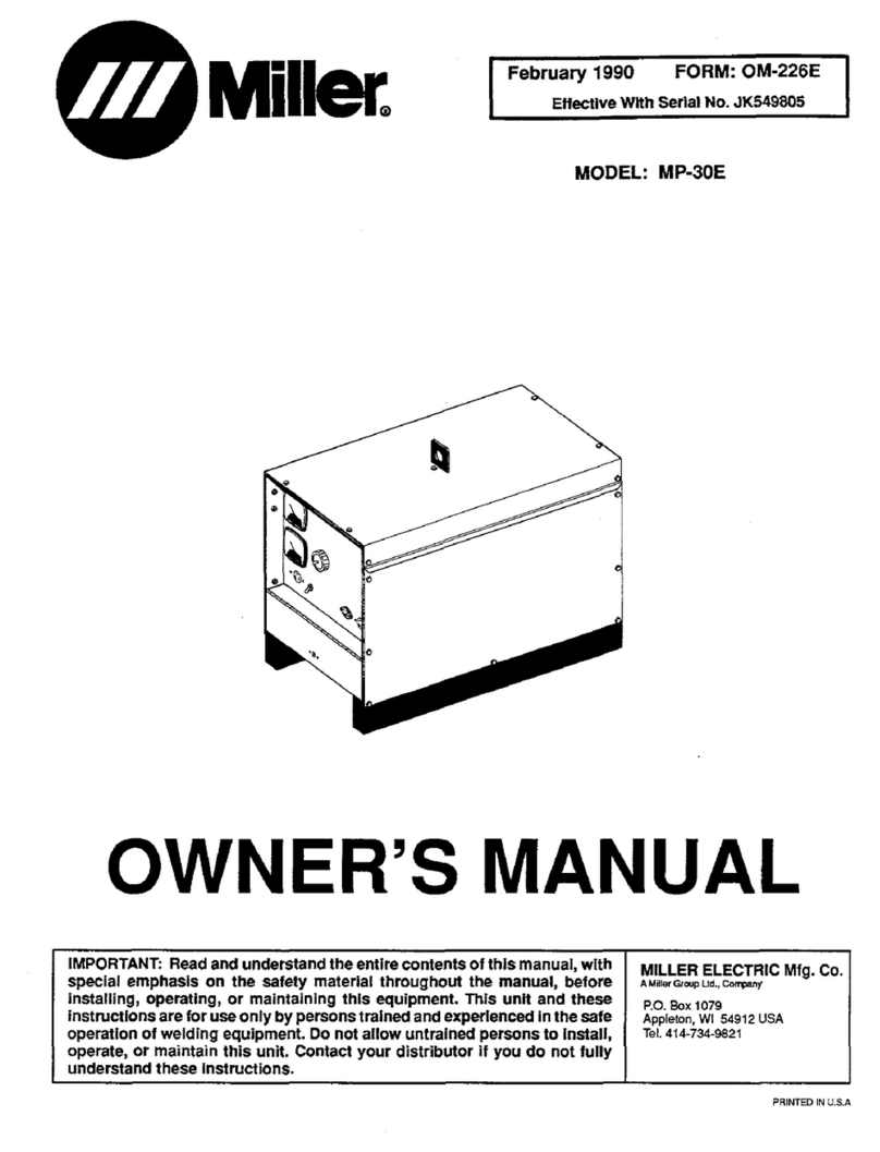 Miller Electric MP-30E owner's manual Miller Electric MP-30E owner's manual