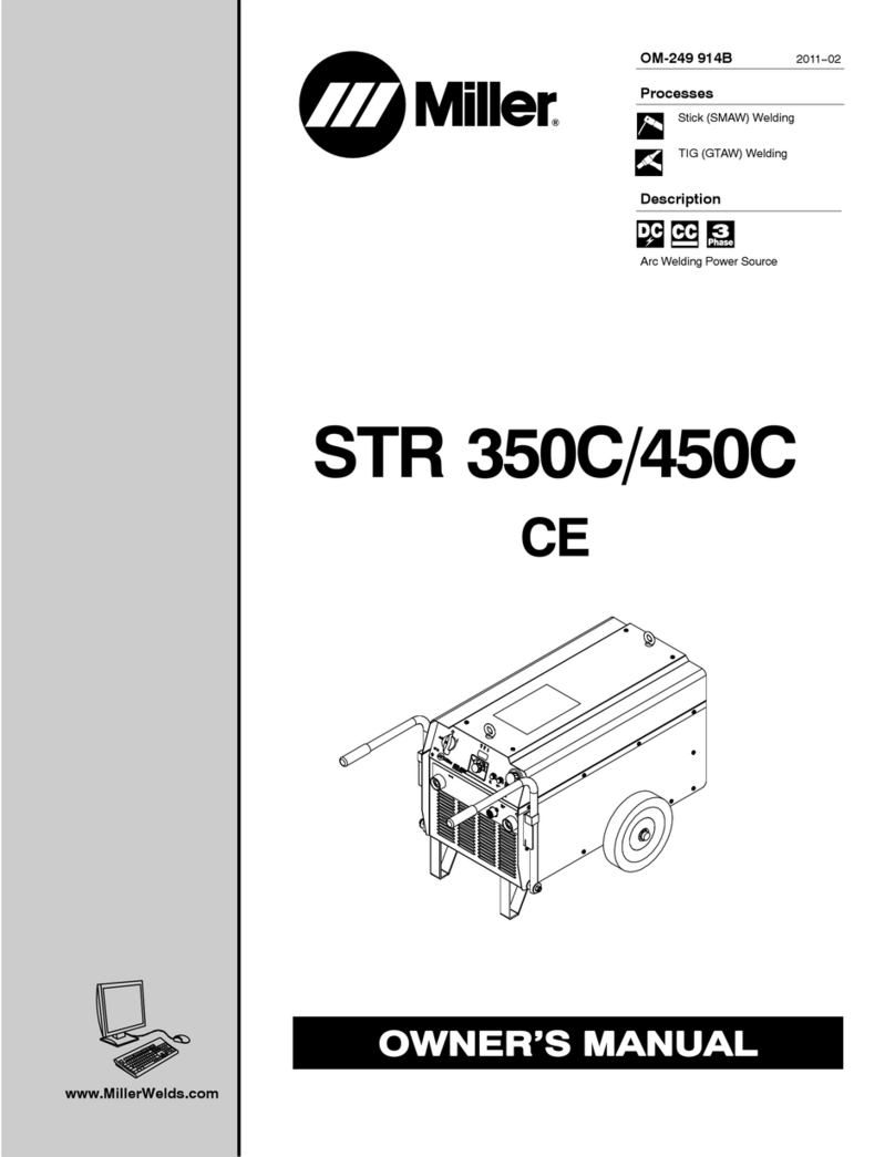 Miller Electric STR 450C owner's manual Miller Electric STR 450C owner's manual