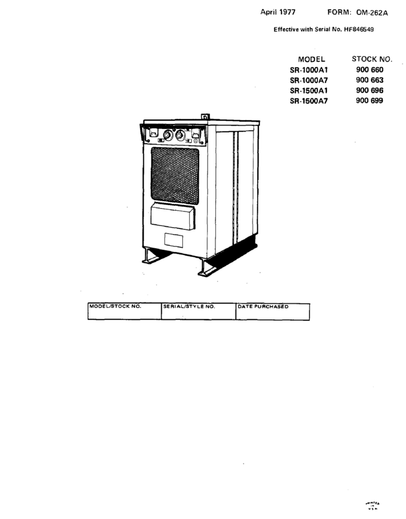 Miller Electric SR-1000A1 owner's manual