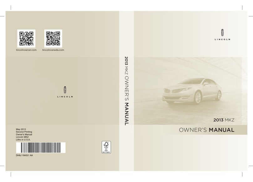 Lincoln Electric 2013 MKZ owner's manual