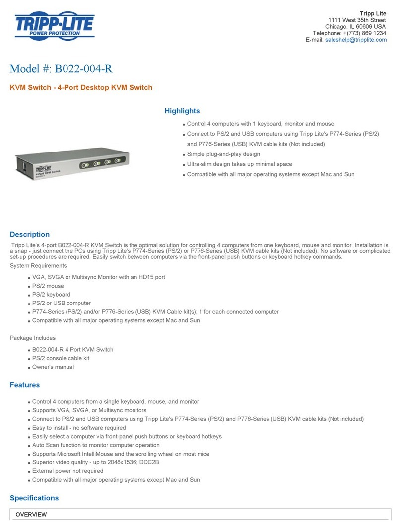 Tripp Lite B022-004-R User manual
