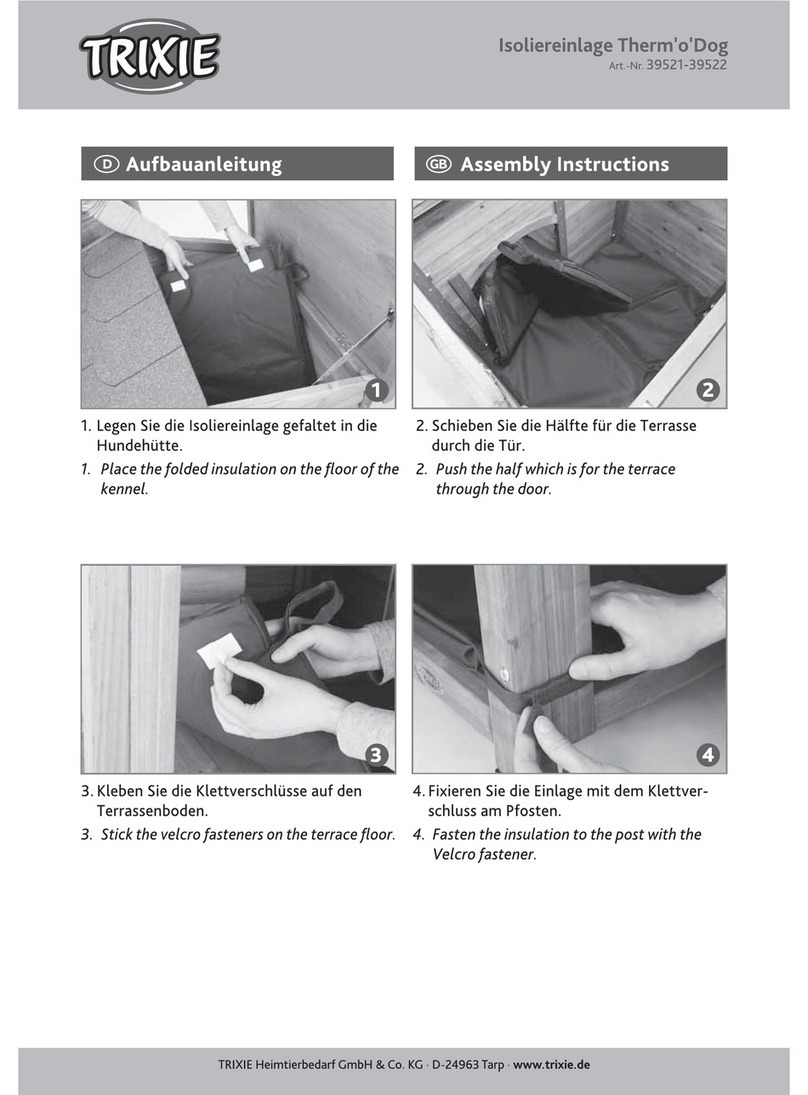 Trixie Therm`o`Dog Insulation Assembly instructions Trixie Therm`o`Dog Insulation Assembly instructions
