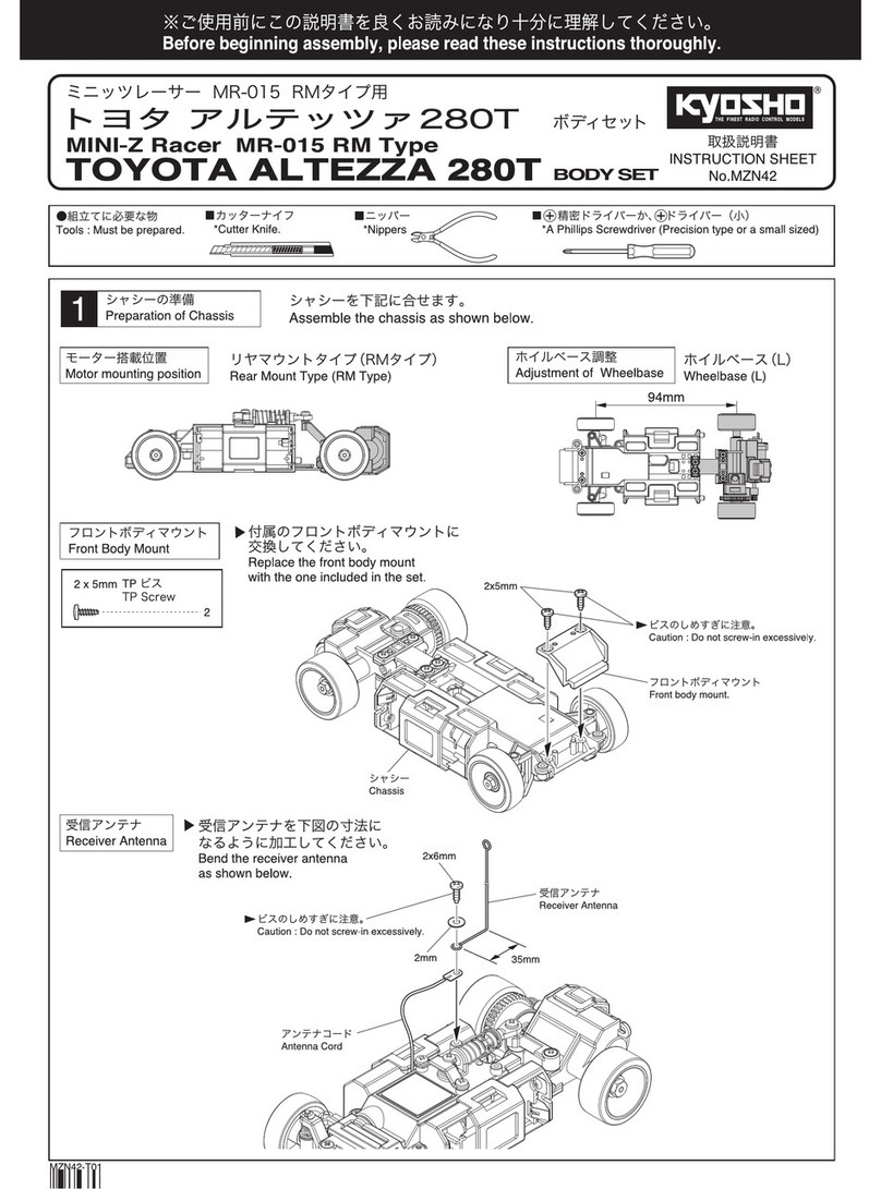 Kyosho MINI-Z Racer MR-015 RM Type instruction sheet