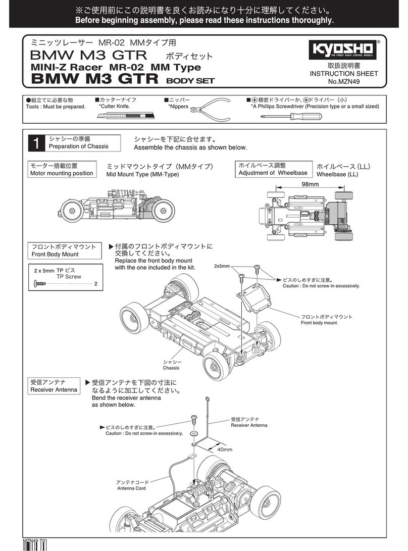 Kyosho Mini-Z Racer MR-02 MM Type instruction sheet
