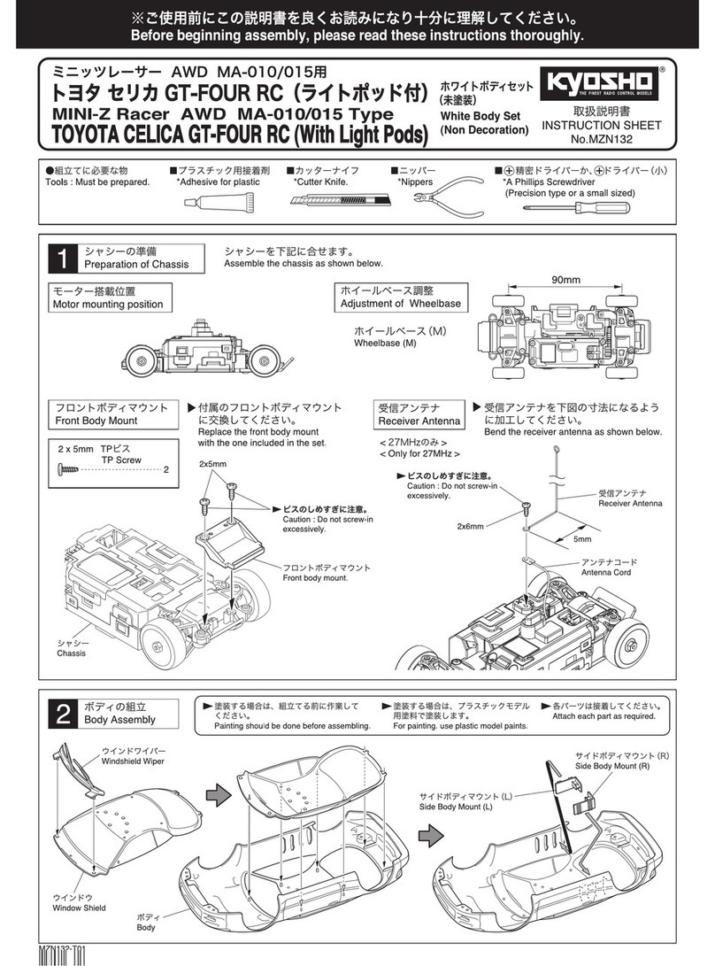 Kyosho MINI-Z Racer AWD MA-010 Type instruction sheet