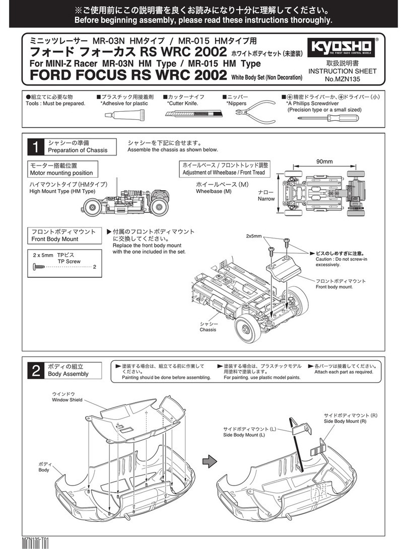 Kyosho MINI-Z Racer MR-03N HM Type instruction sheet