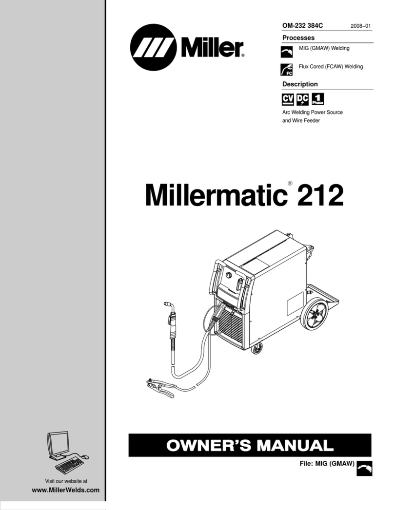 Miller Electric Millermatic 212 owner's manual