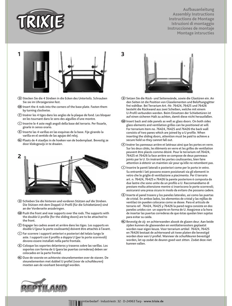 Trixie REPTILAND Assembly instructions