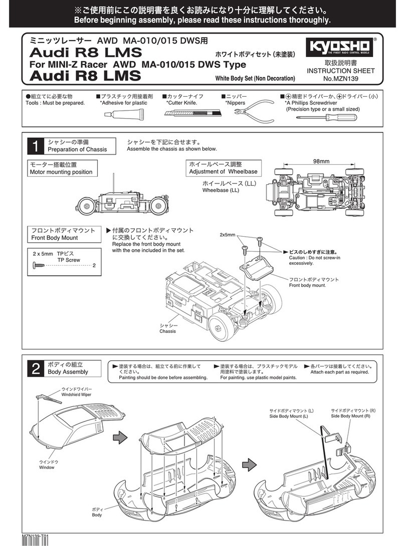 Kyosho MINI-Z Racer AWD MA-010 DWS Type User manual Kyosho MINI-Z Racer AWD MA-010 DWS Type User manual