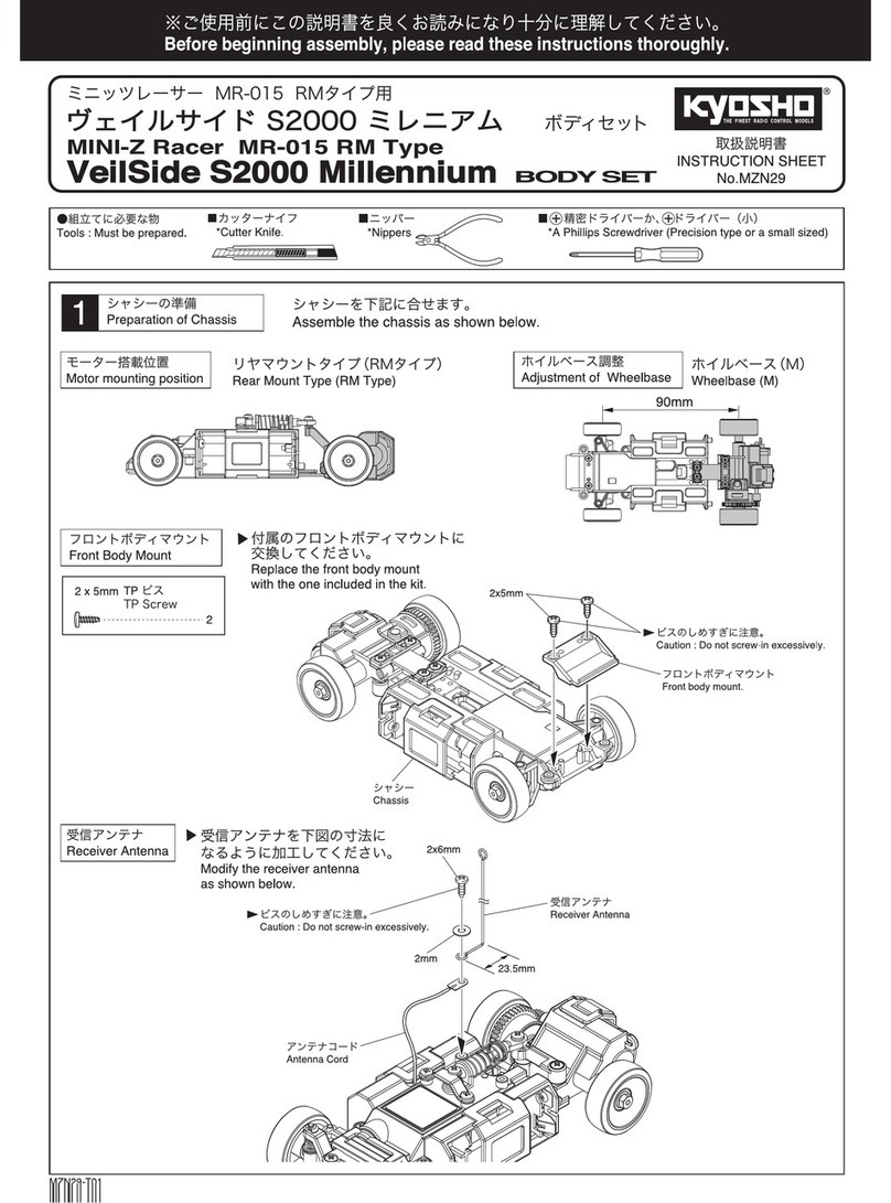 Kyosho MINI-Z Racer MR-015 RM Type instruction sheet
