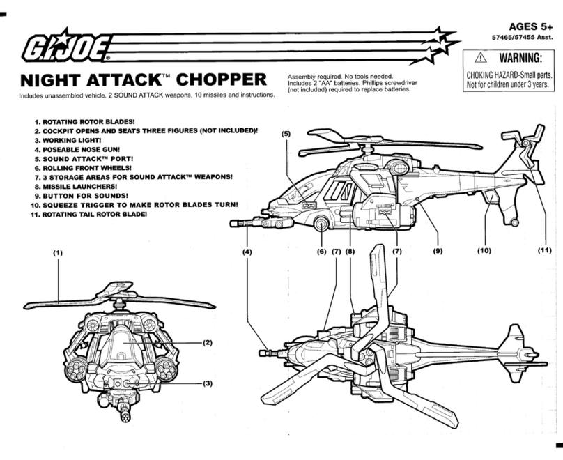 Hasbro G.I. Joe Night Attack Chopper instructions
