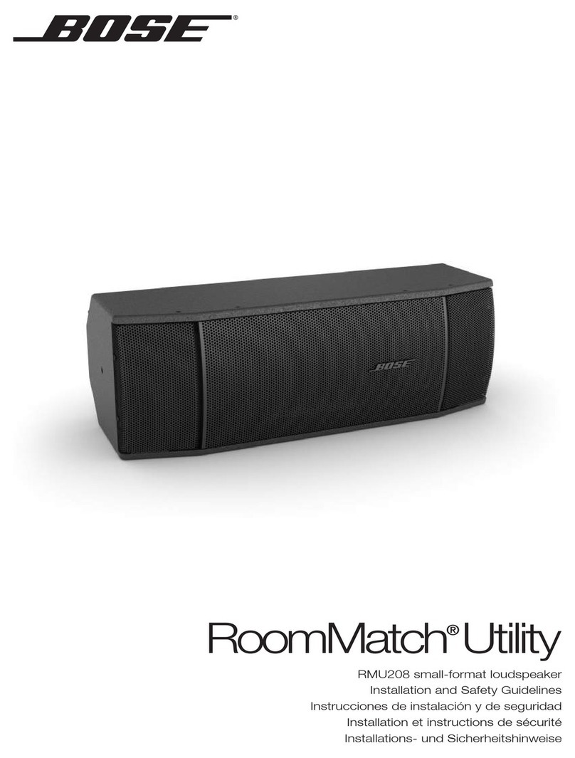 Bose RoomMatch Utility RMU208 Instruction Manual