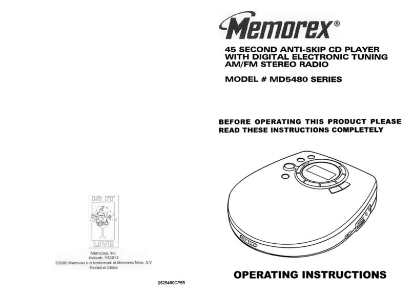 Memorex MD5480 Series User manual Memorex MD5480 Series User manual