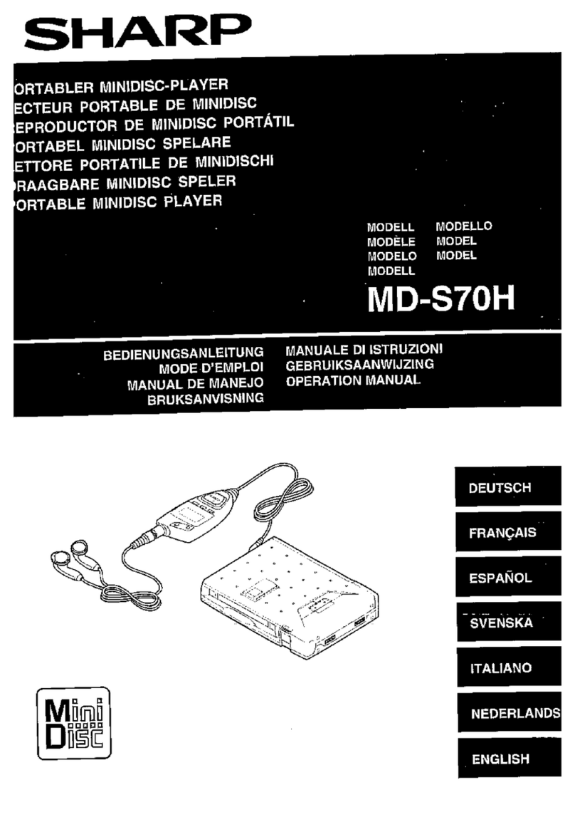 Sharp MD-S70H User manual