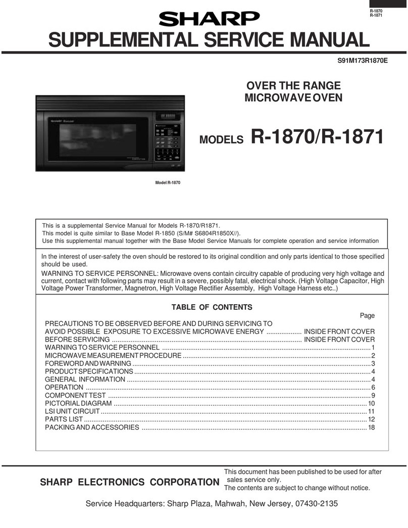 Sharp Carousel R-1870 Operating manual
