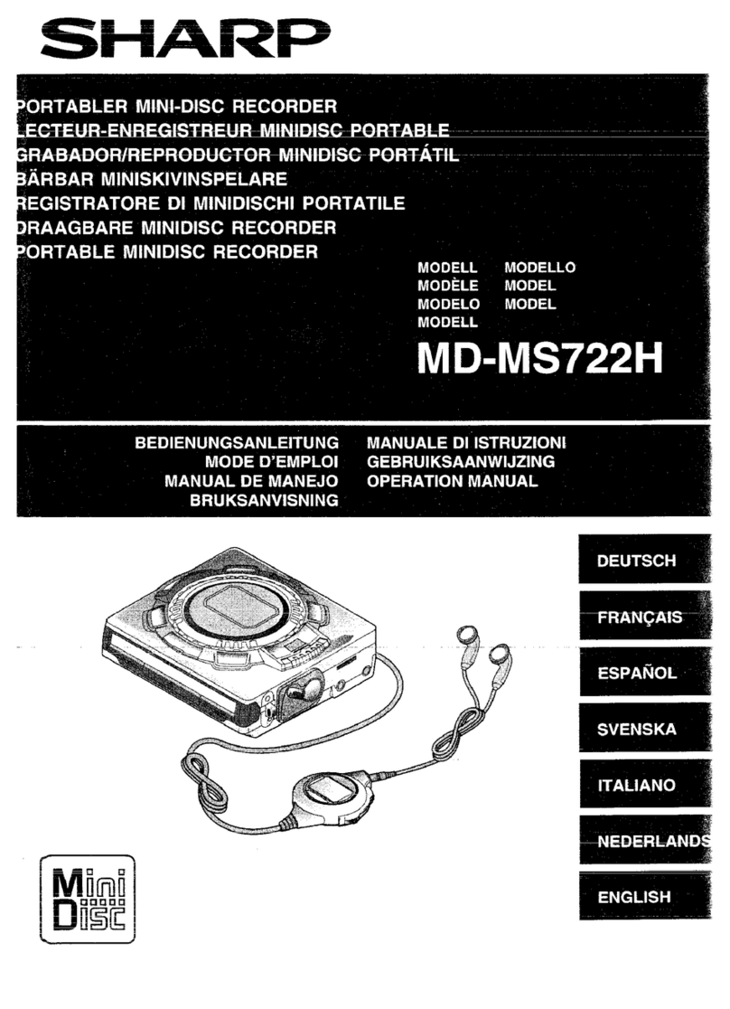 Sharp MD-MS722H User manual Sharp MD-MS722H User manual