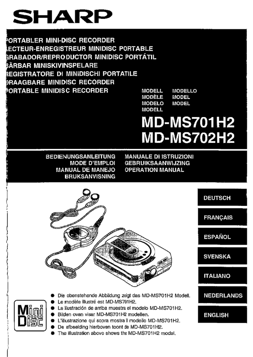 Sharp MD-MS701H2 User manual