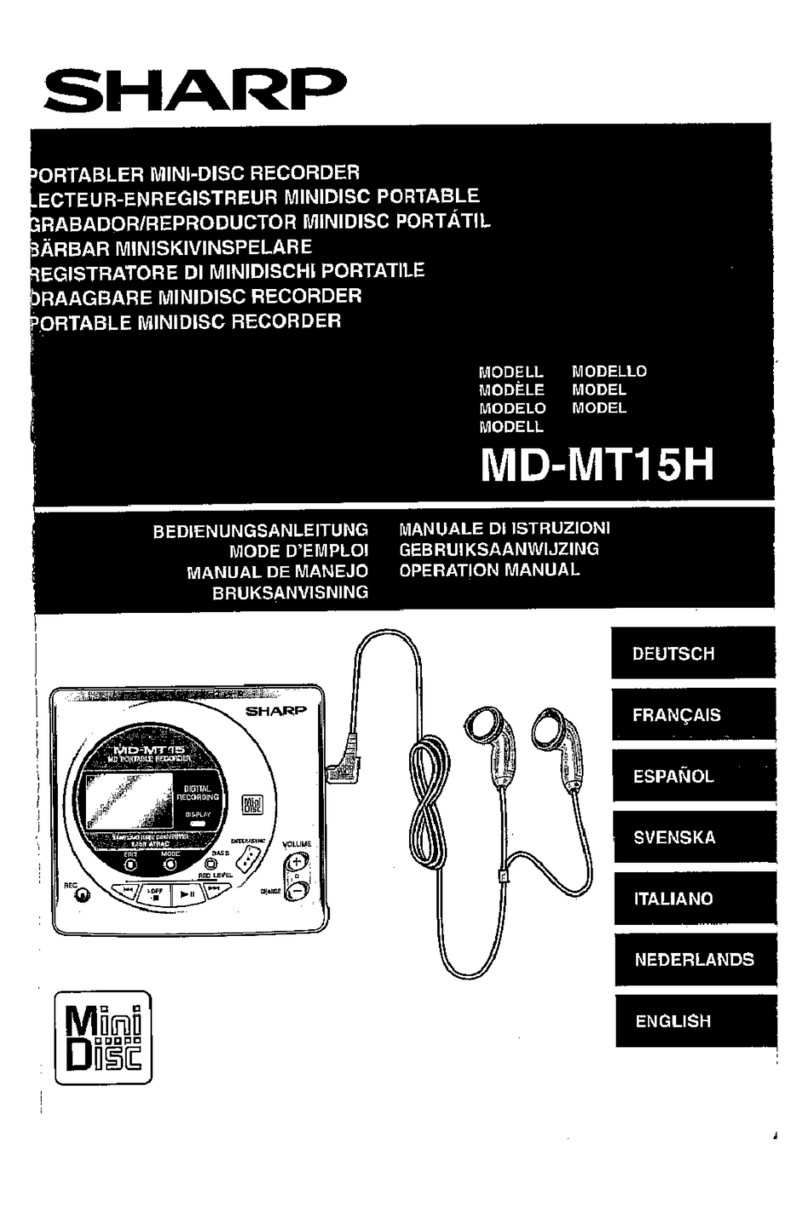 Sharp MD-MT15H Operation manual